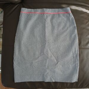 J.Crew Women's 100% Cotton Pinstripe Pencil Skirt Size 2 Business Casual Career